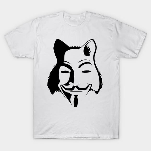 Guy Fox Mask T-Shirt by sandman21